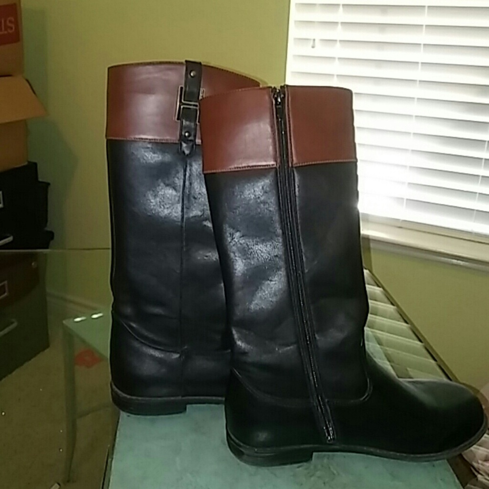 Black Tommy Hilfiger Riding Boots